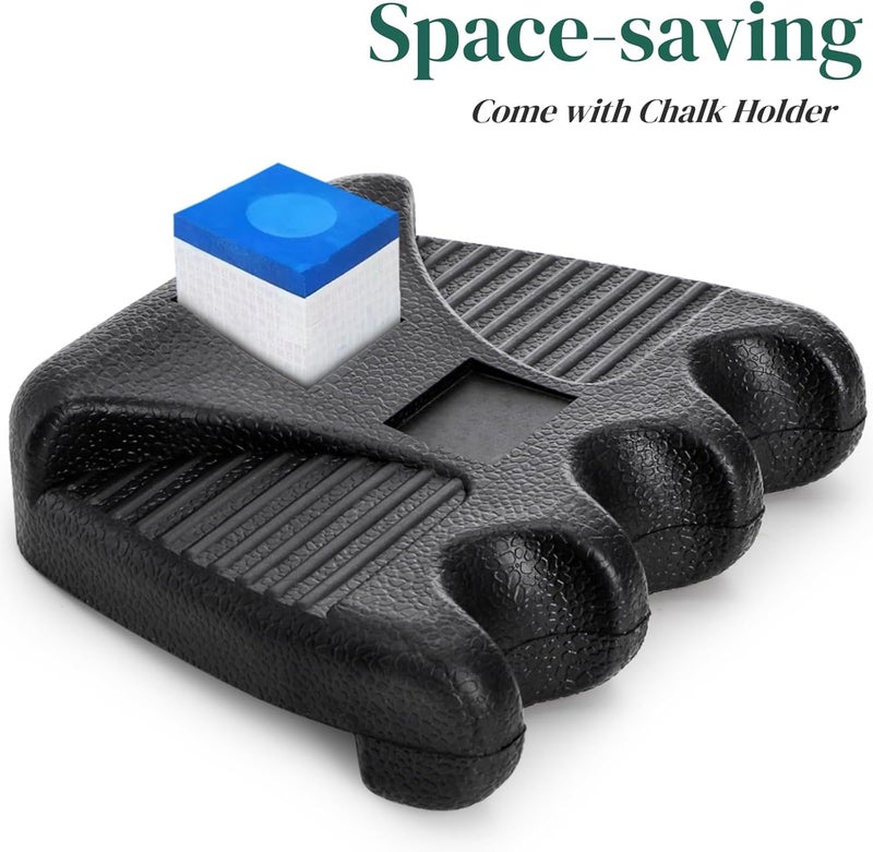 Eorbow 3 Holes Pool Cue Holder, Portable Weighted Pool Stick Holder, Non-slip Cue Rest for Table, Mini Billiard Cue Rack with Chalk Holder - Image 5